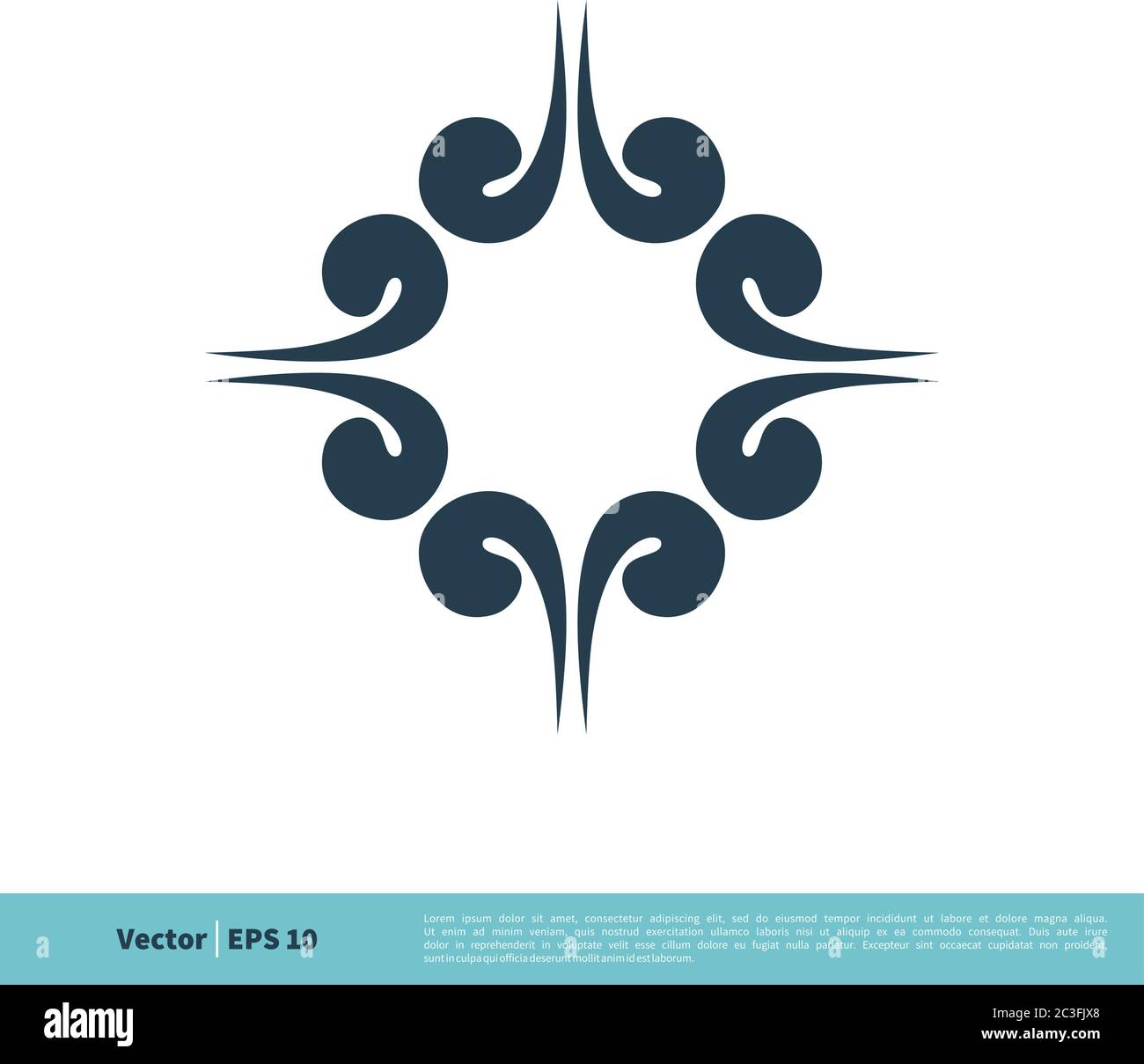 Abstract Ornamental Decoration Icon Vector Logo Template Illustration ...