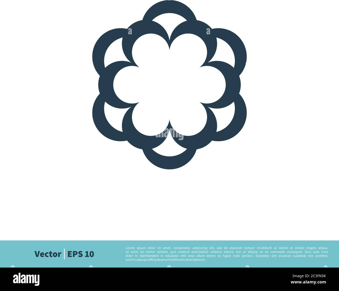 Ornamental Flower Icon Vector Logo Template Illustration Design. Vector ...