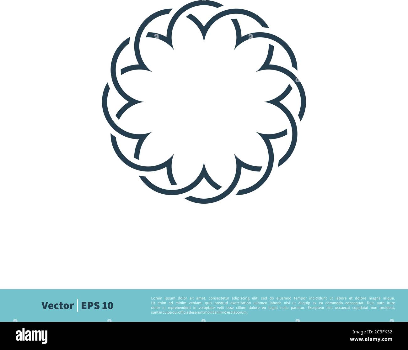 Ornamental Flower Icon Vector Logo Template Illustration Design. Vector ...
