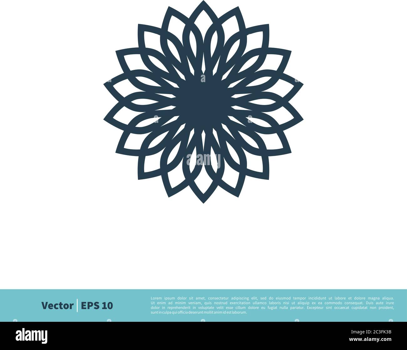 Ornamental Flower Icon Vector Logo Template Illustration Design. Vector ...