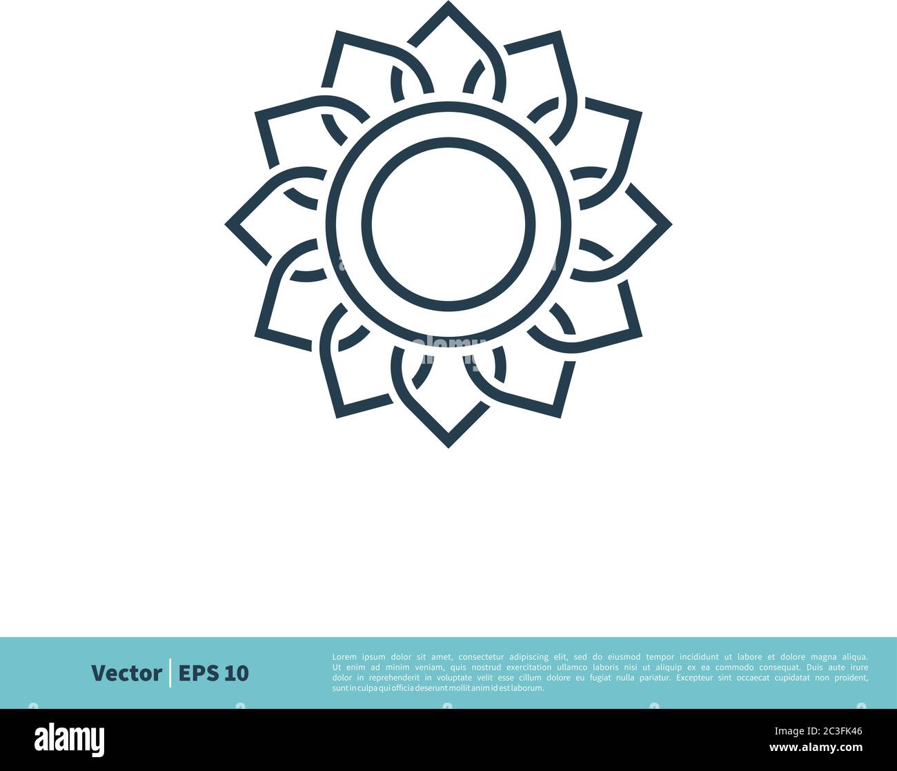 Ornamental Flower Icon Vector Logo Template Illustration Design. Vector ...