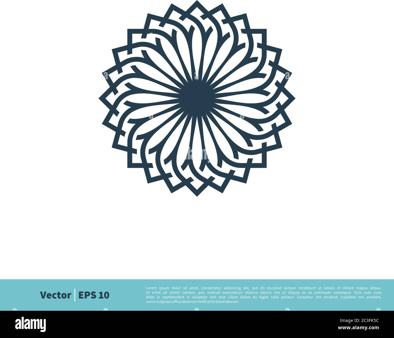 Ornamental Flower Icon Vector Logo Template Illustration Design. Vector ...
