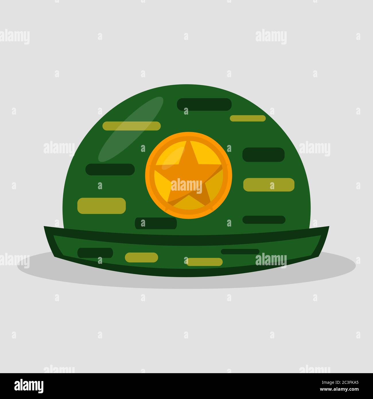 military helmet for military equipment isolated vector illustration Stock Vector
