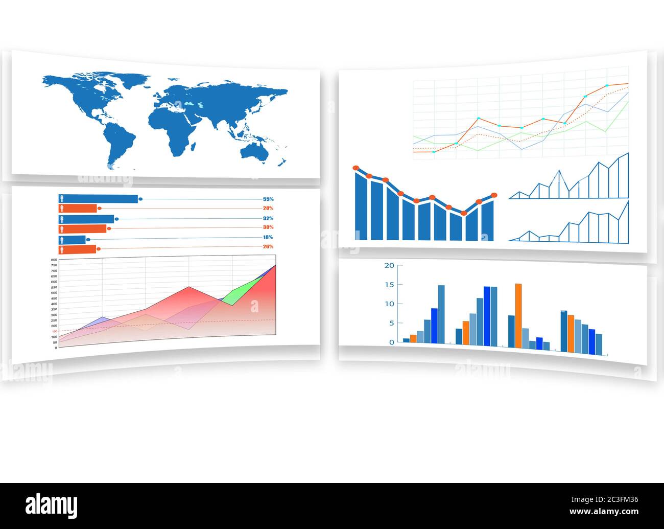 Infographics world map charts hi-res stock photography and images - Alamy