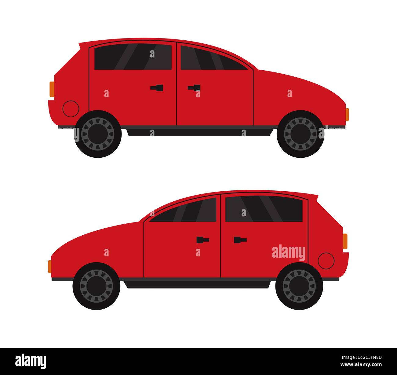 car icon illustrated in vector on white background Stock Photo - Alamy