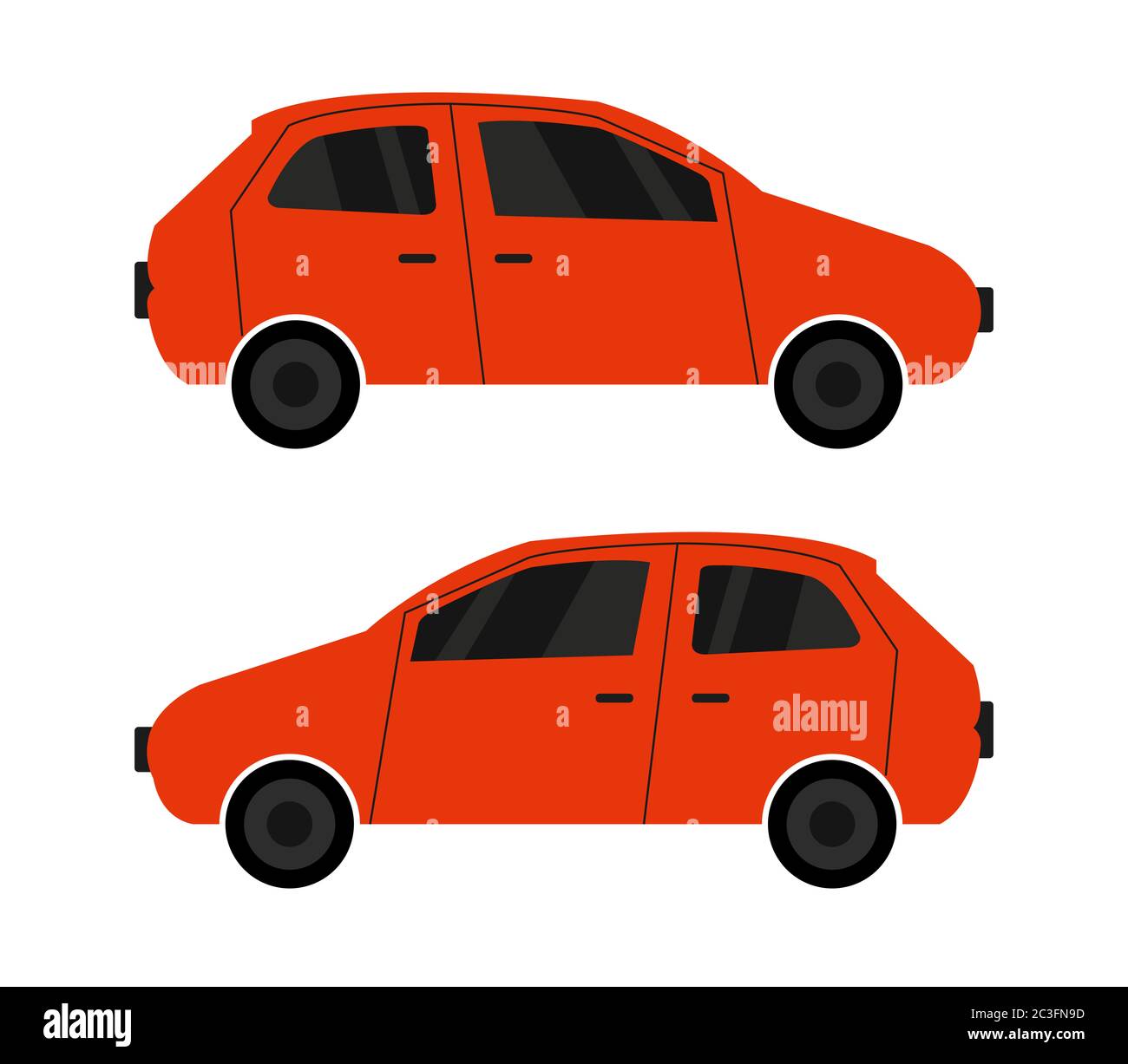 car icon illustrated in vector on white background Stock Photo - Alamy