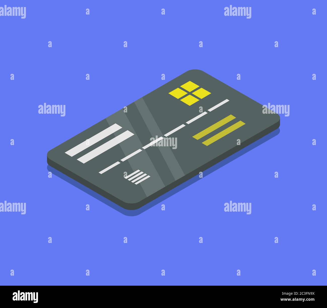 bank card icon illustrated in vector on white background Stock Photo ...