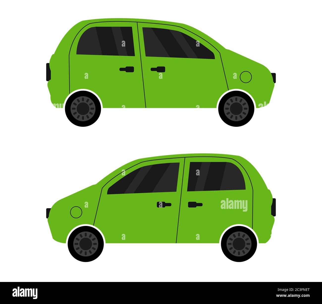 car icon illustrated in vector on white background Stock Photo - Alamy