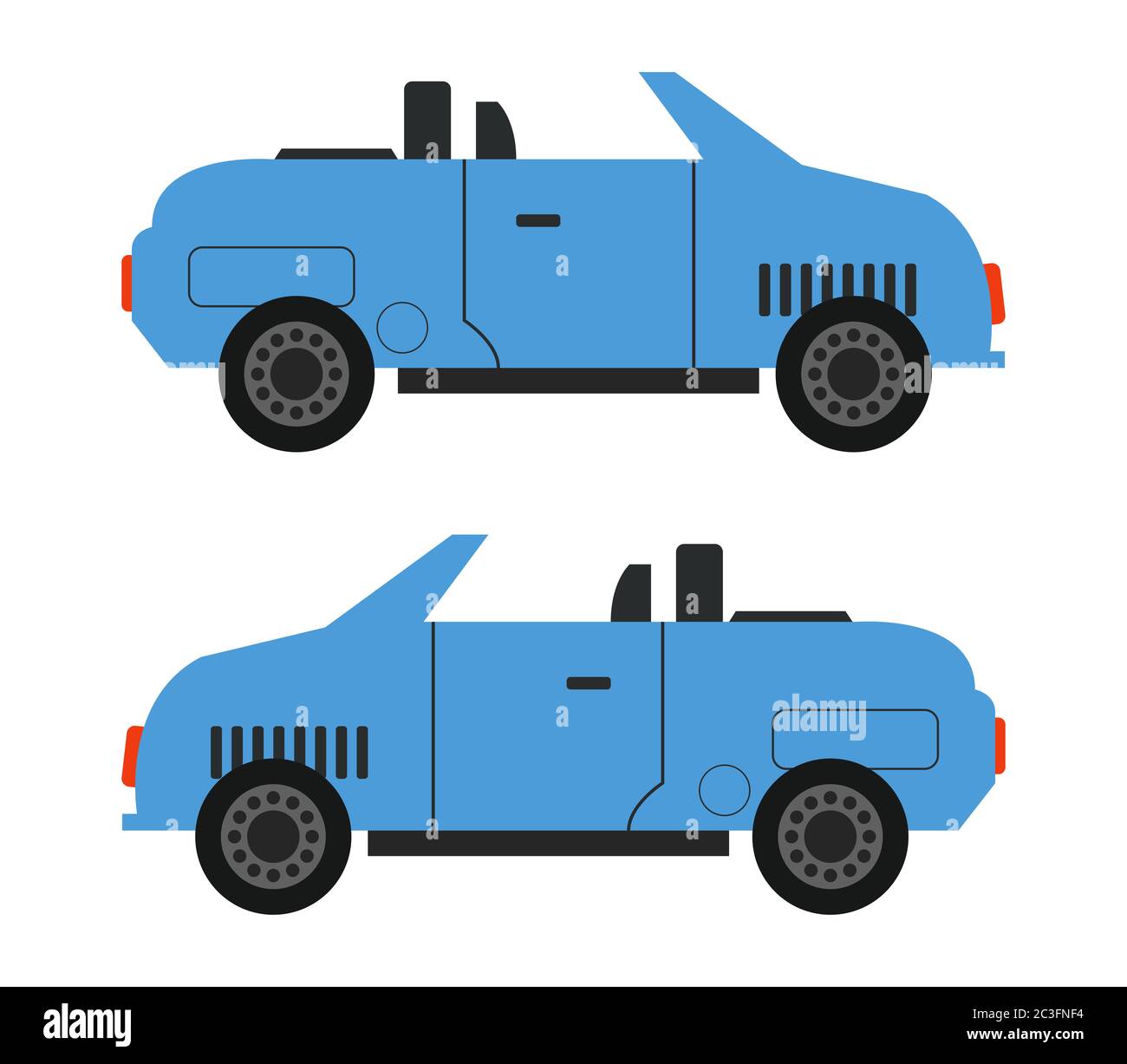 car icon illustrated in vector on white background Stock Photo - Alamy