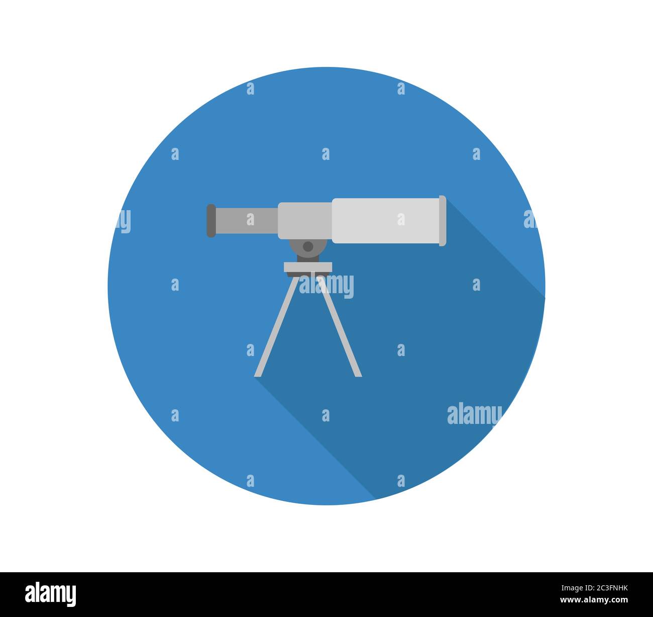 spyglass icon illustrated in vector on white background Stock Photo