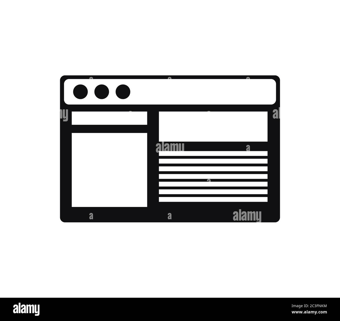 browser icon illustrated in vector on white background Stock Photo - Alamy