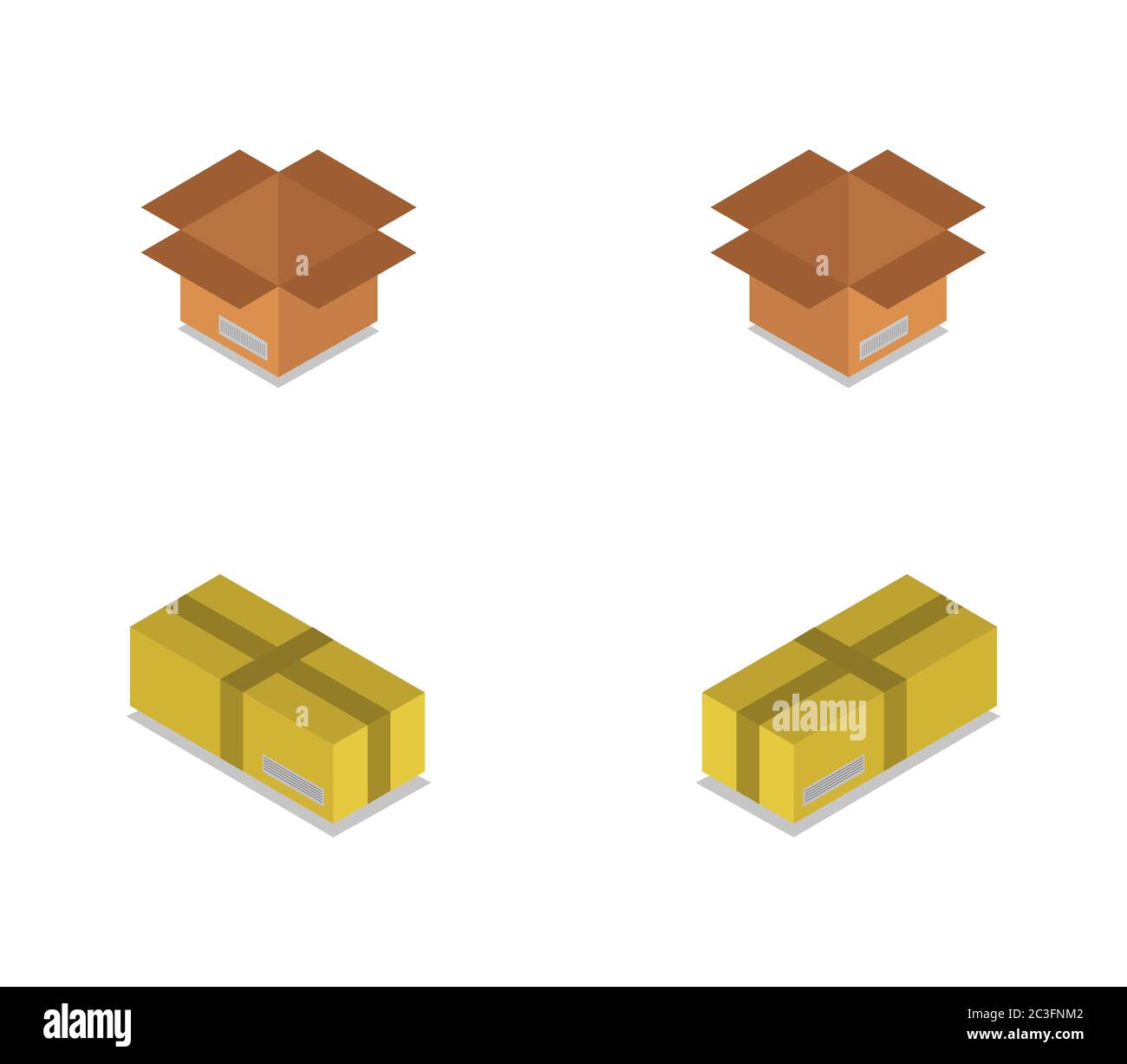 box icon illustrated in vector on white background Stock Photo - Alamy