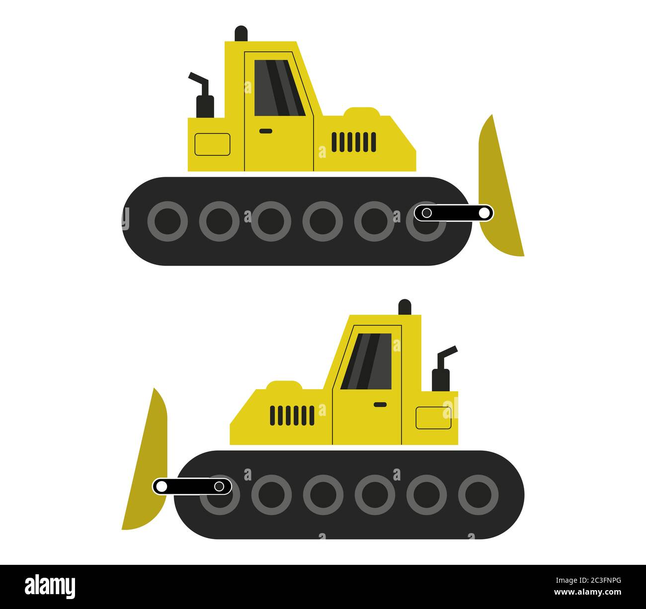 bulldozer icon illustrated in vector on white background Stock Photo