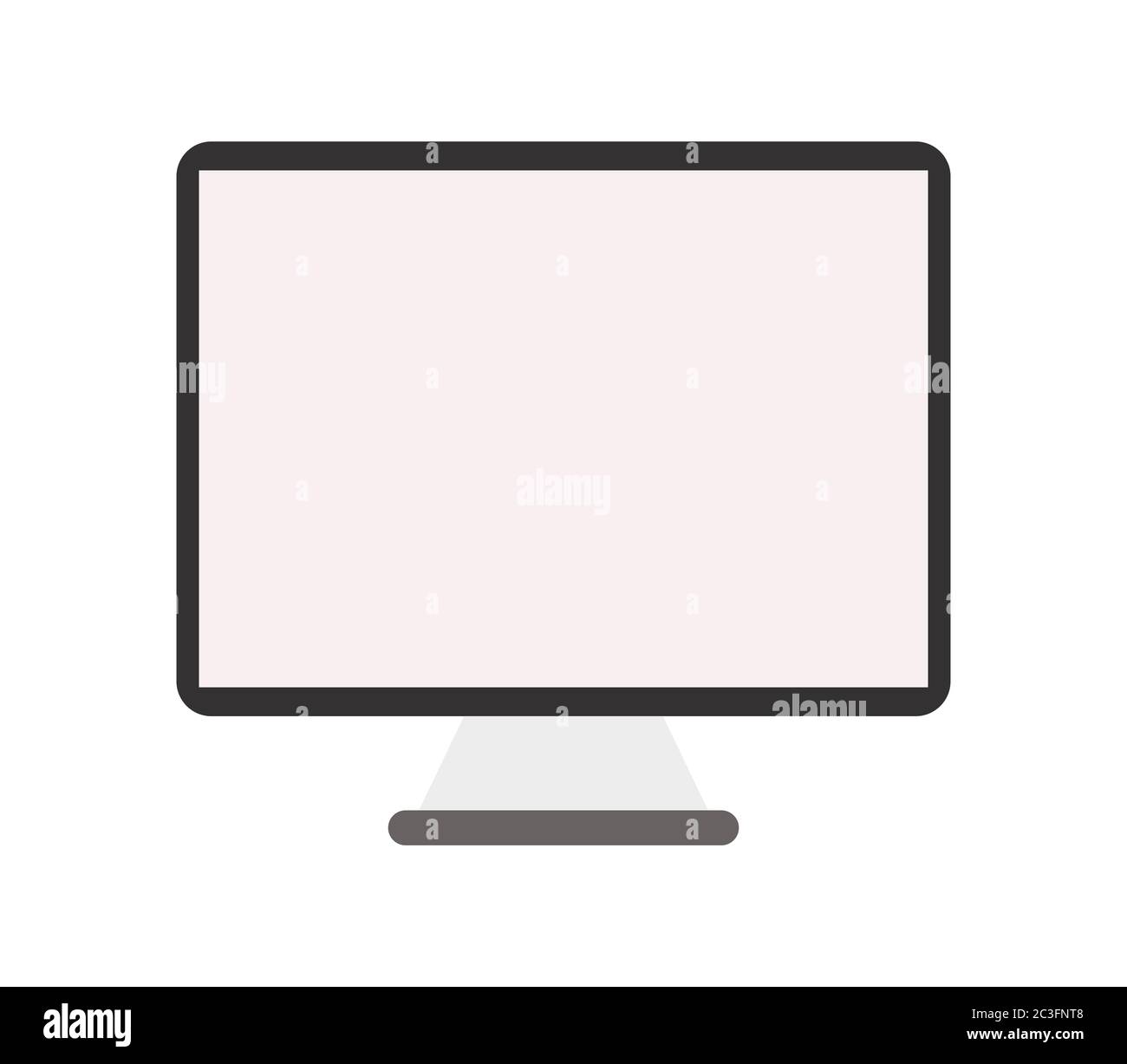 computer monitor icon illustrated in vector on white background Stock Photo
