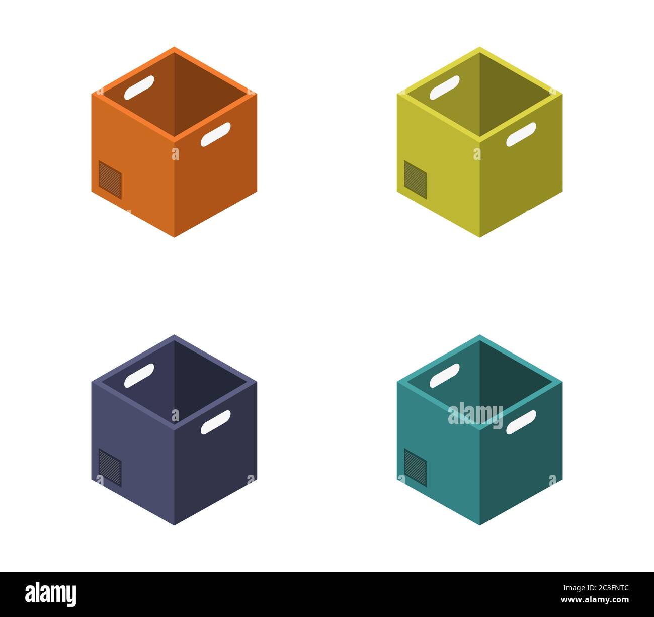 box icon illustrated in vector on white background Stock Photo - Alamy