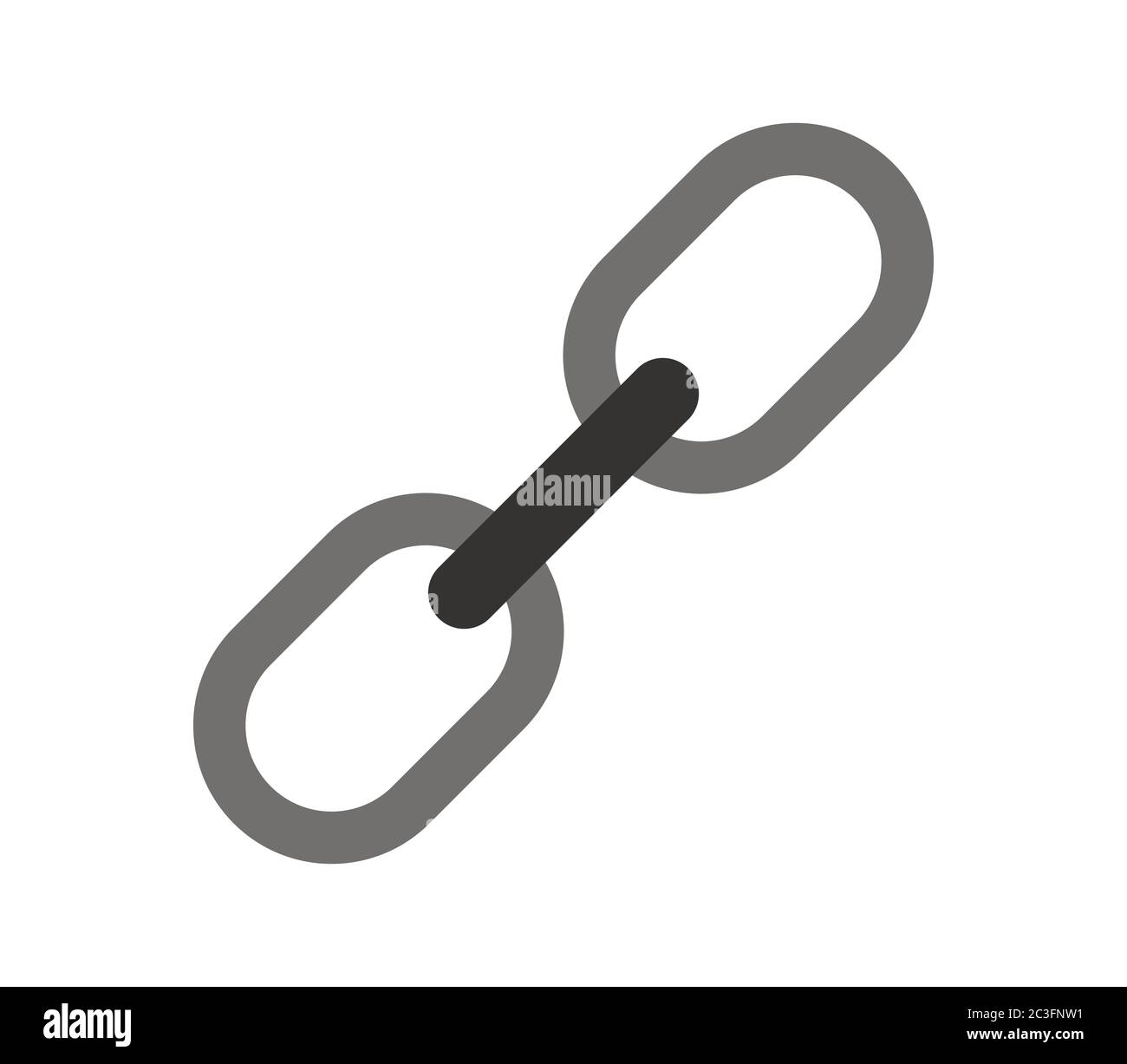 chain icon illustrated in vector on white background Stock Photo - Alamy