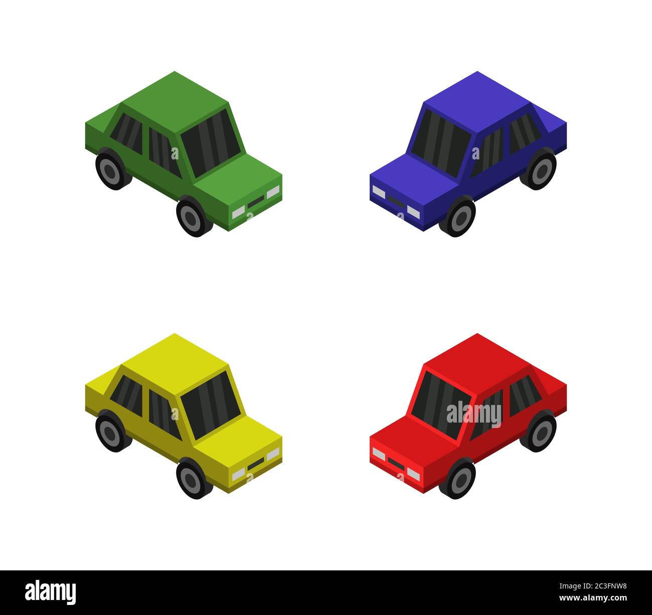 car icon illustrated in vector on white background Stock Photo - Alamy