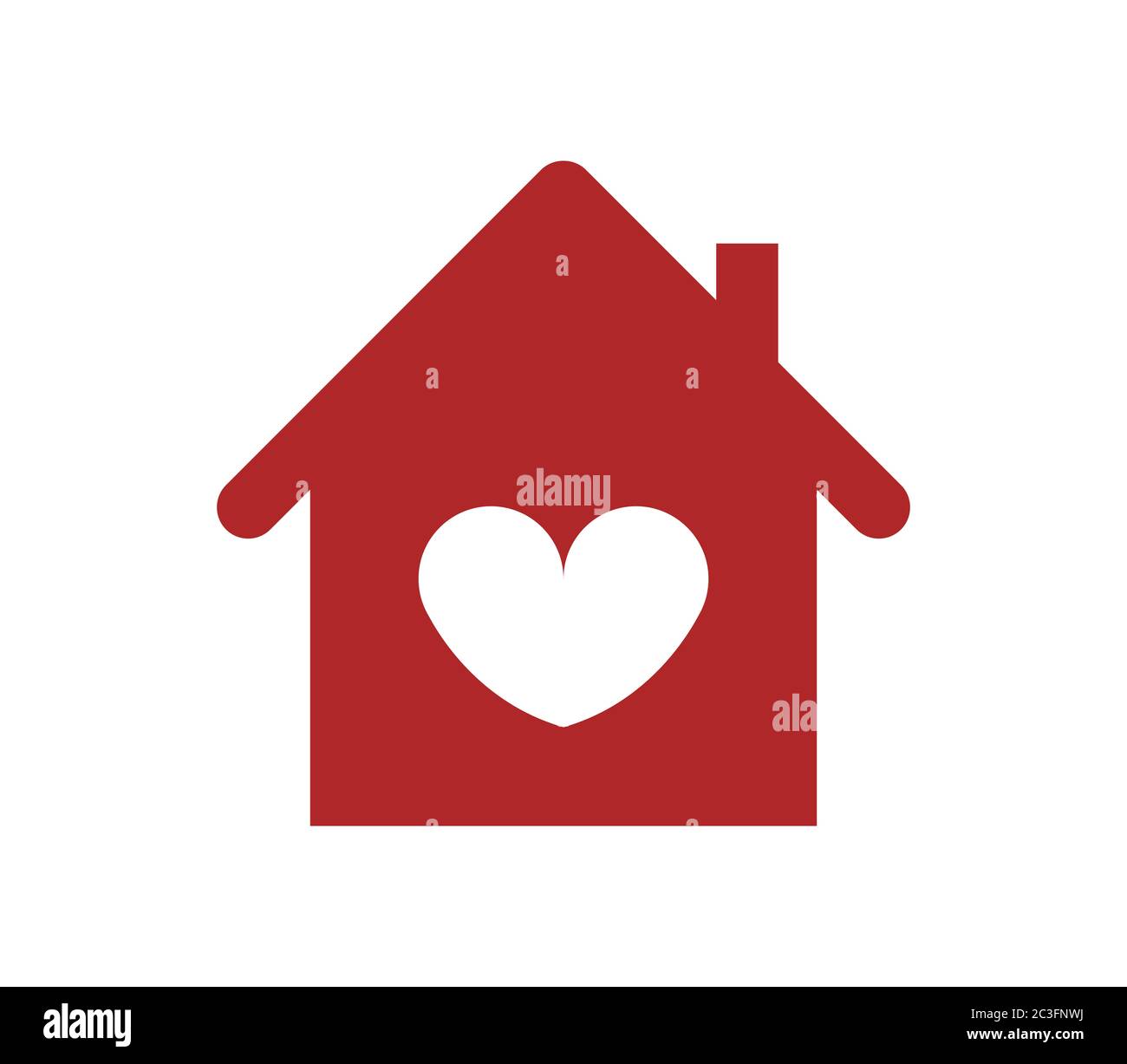 house heart icon illustrated in vector on white background Stock Photo ...