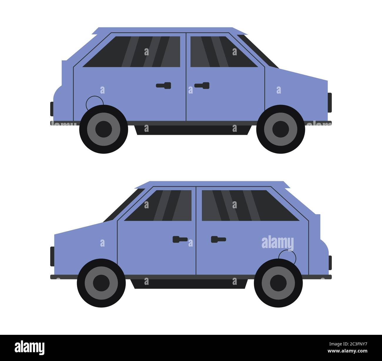 car icon illustrated in vector on white background Stock Photo - Alamy