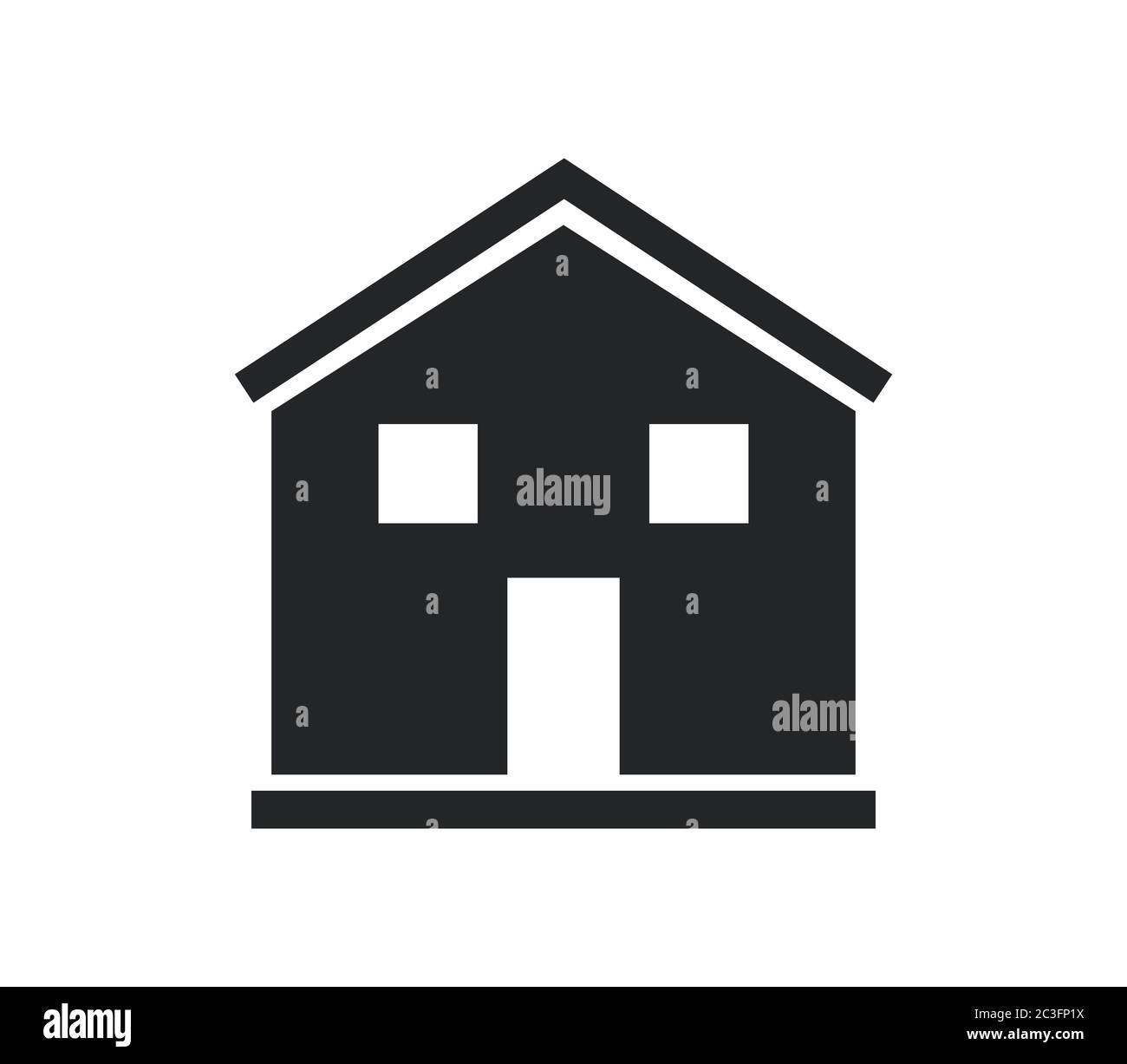 house icon illustrated in vector on white background Stock Photo - Alamy