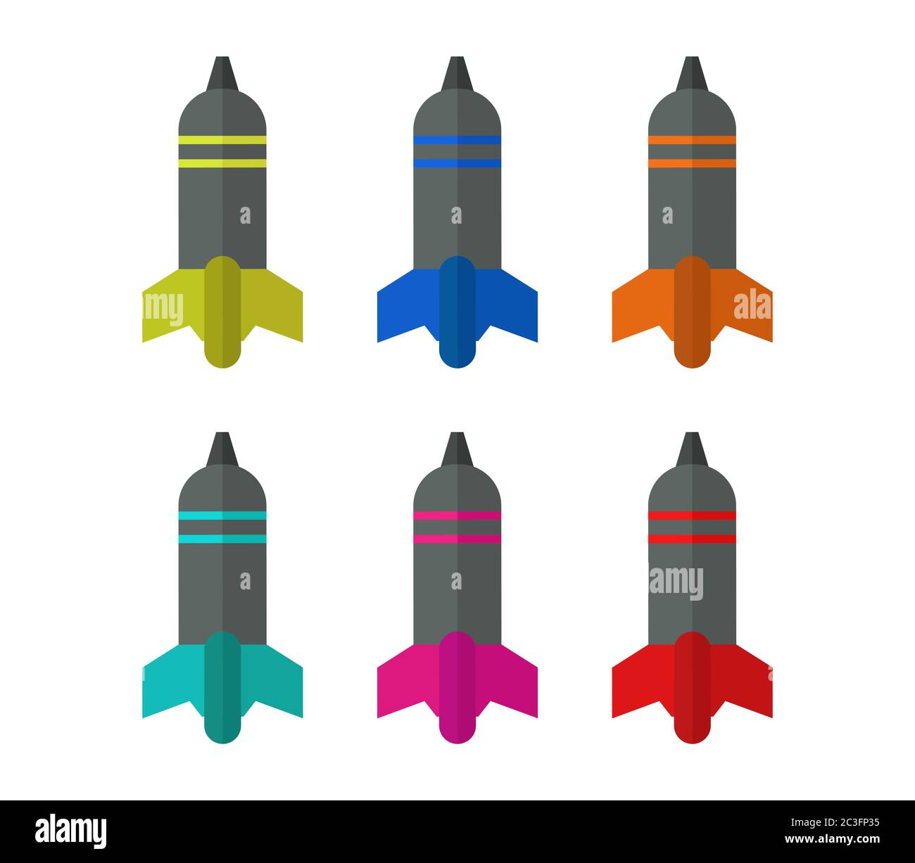 bomb icon illustrated in vector on white background Stock Photo - Alamy