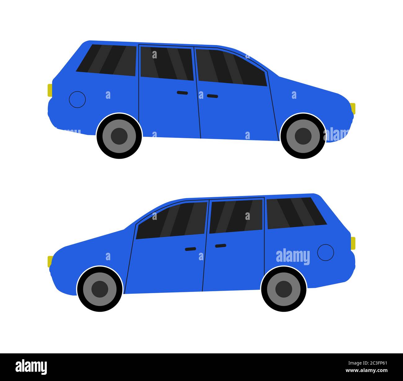 car icon illustrated in vector on white background Stock Photo - Alamy