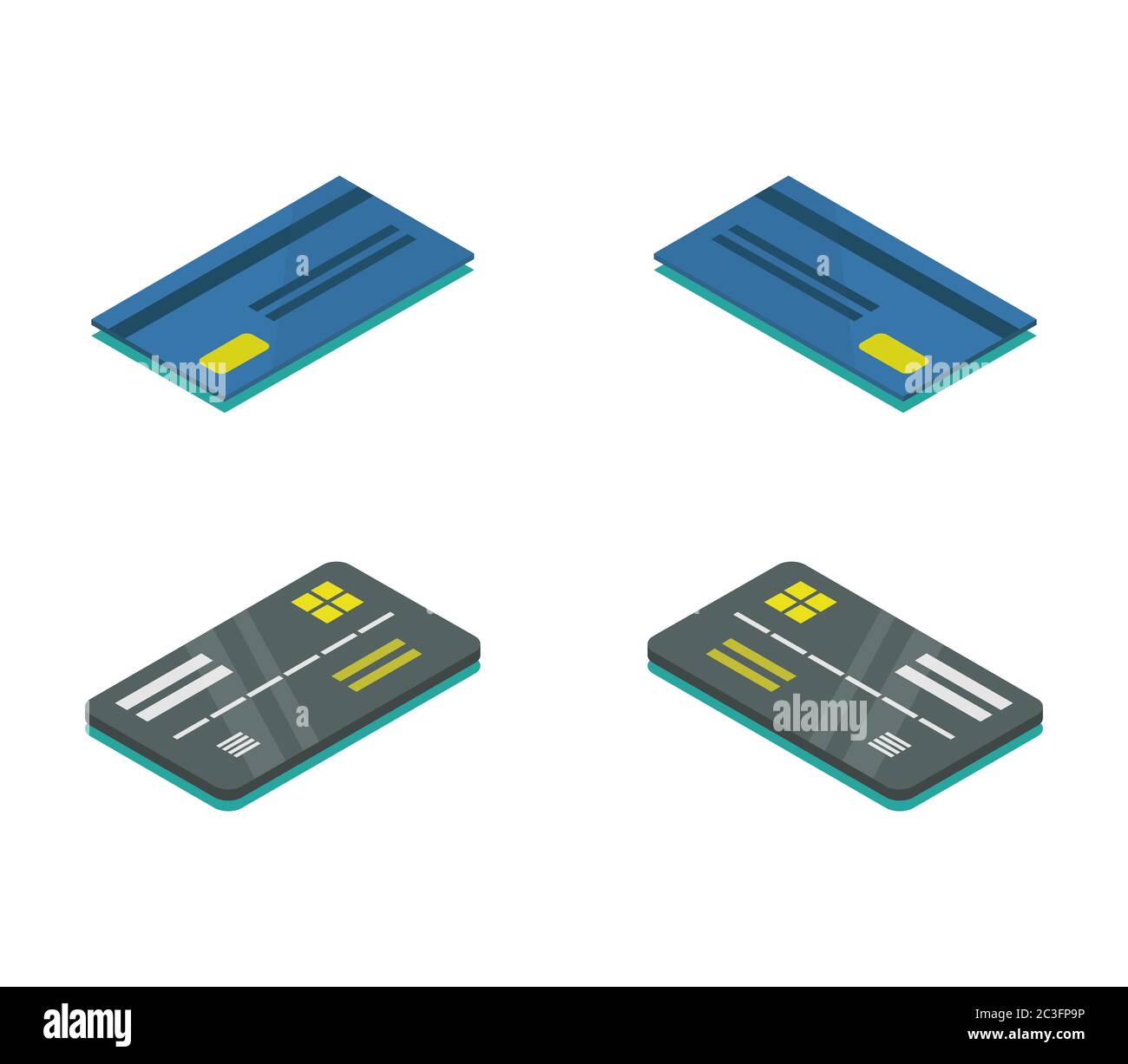 bank card icon illustrated in vector on white background Stock Photo ...