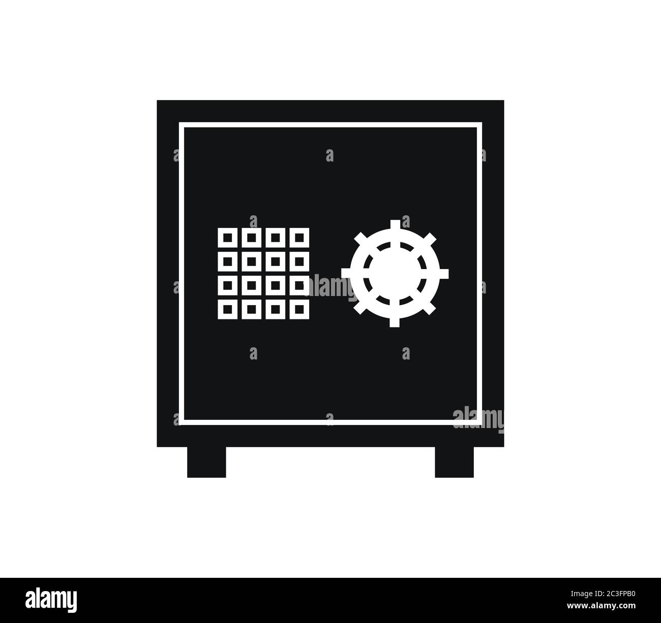 safe icon illustrated in vector on white background Stock Photo - Alamy