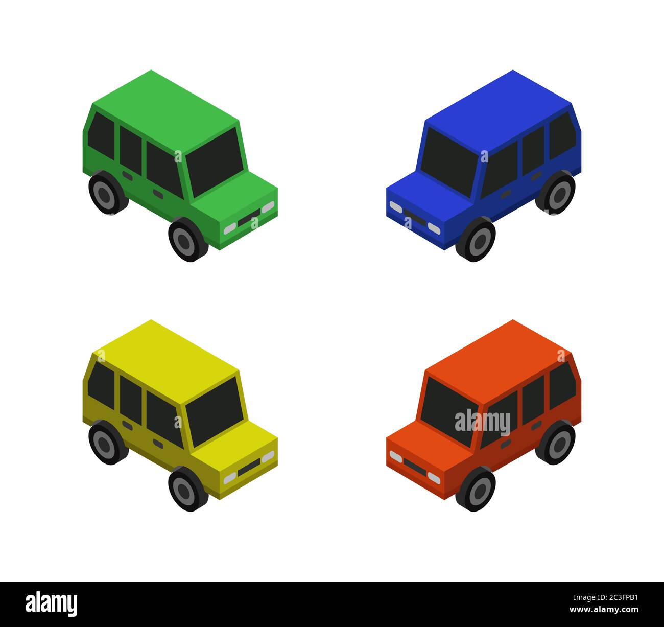 car icon illustrated in vector on white background Stock Photo - Alamy
