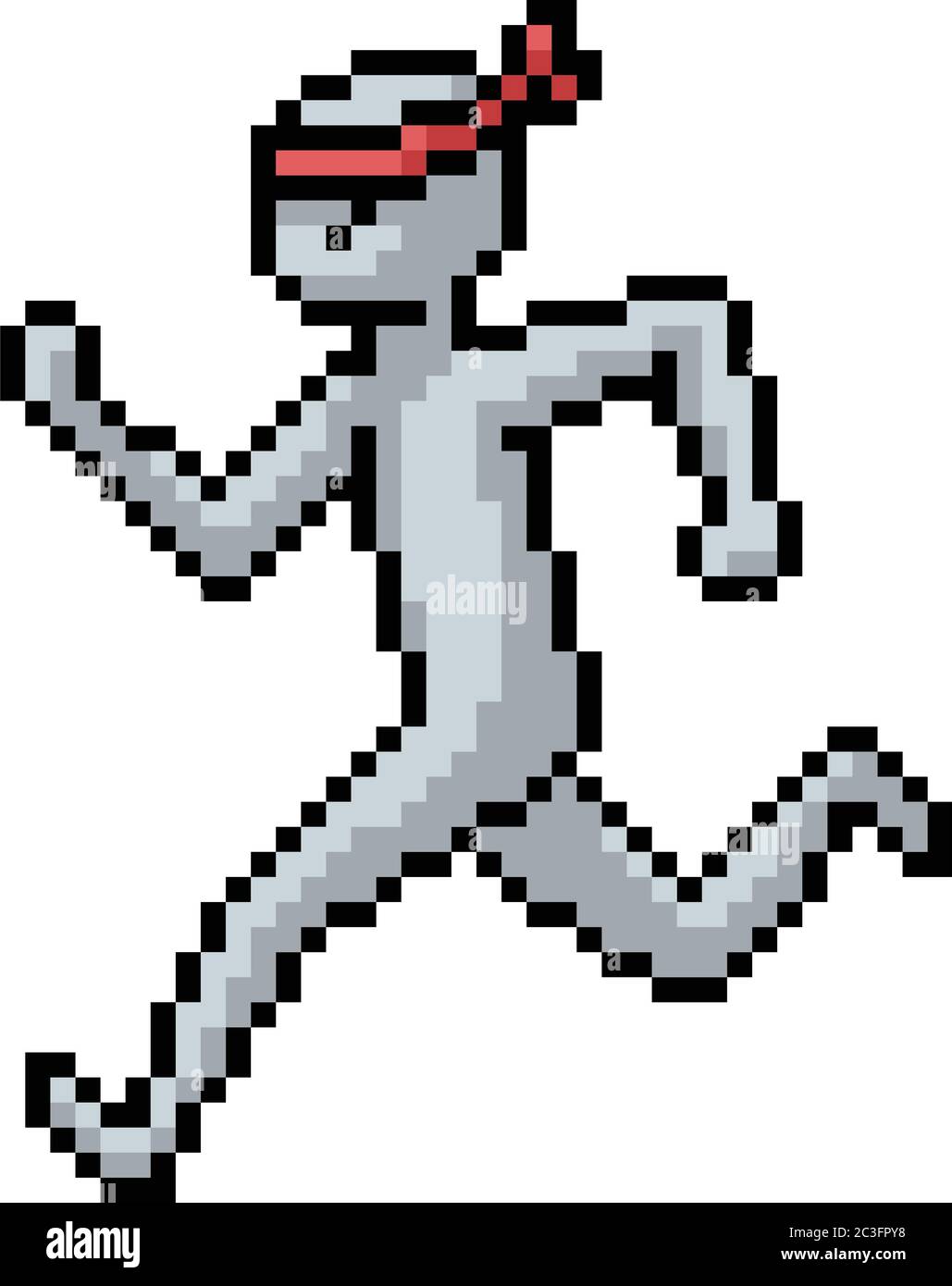 Pixilart - red stickman running by blue-blue