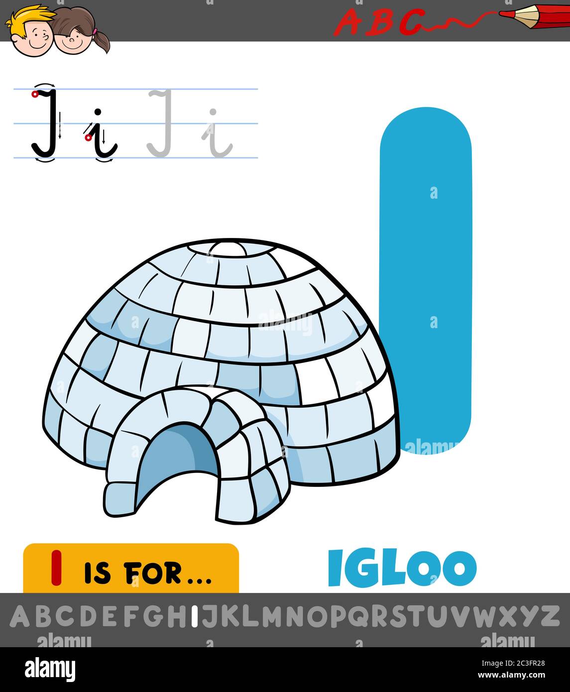 letter I worksheet with cartoon igloo Stock Photo - Alamy letter I worksheet with cartoon igloo Stock Photo - Alamy