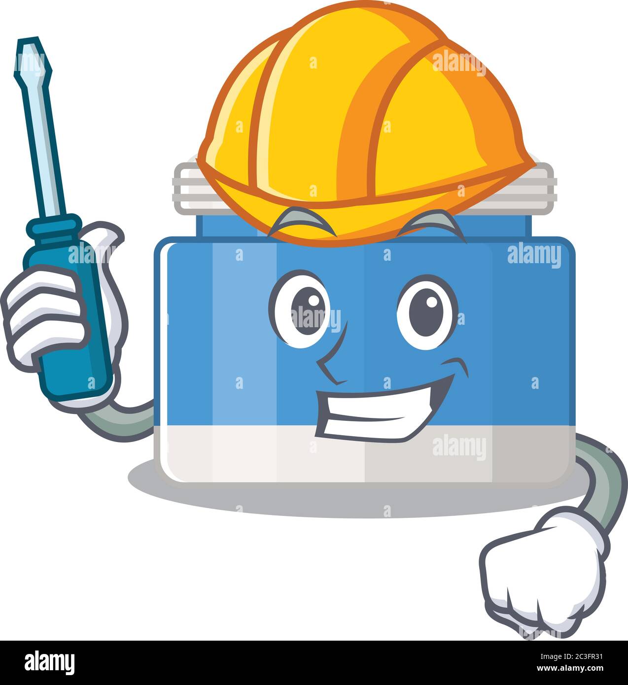 Moisturizer cream caricature design concept worked as an automotive Stock Vector