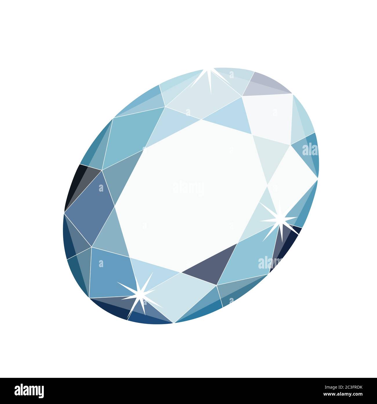 crystal blue stylish gemstone logo vector for your store or company Stock Vector