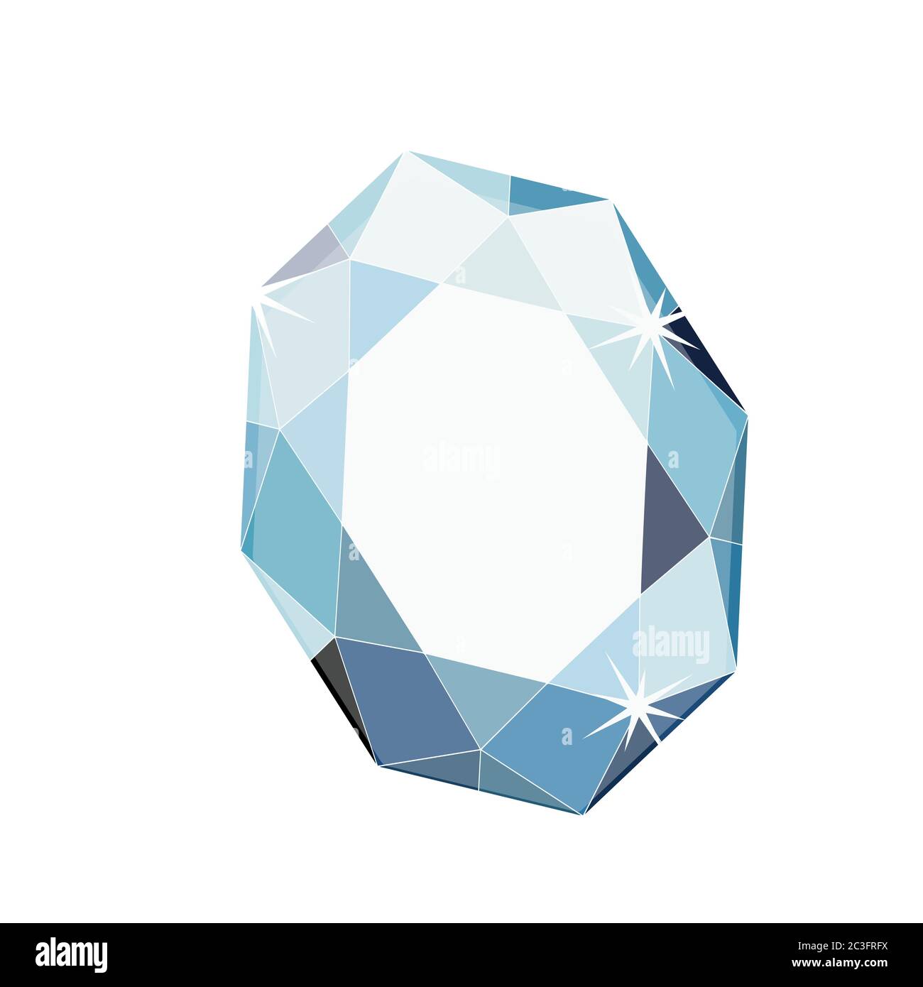 crystal blue stylish gemstone logo vector for your store or company Stock Vector
