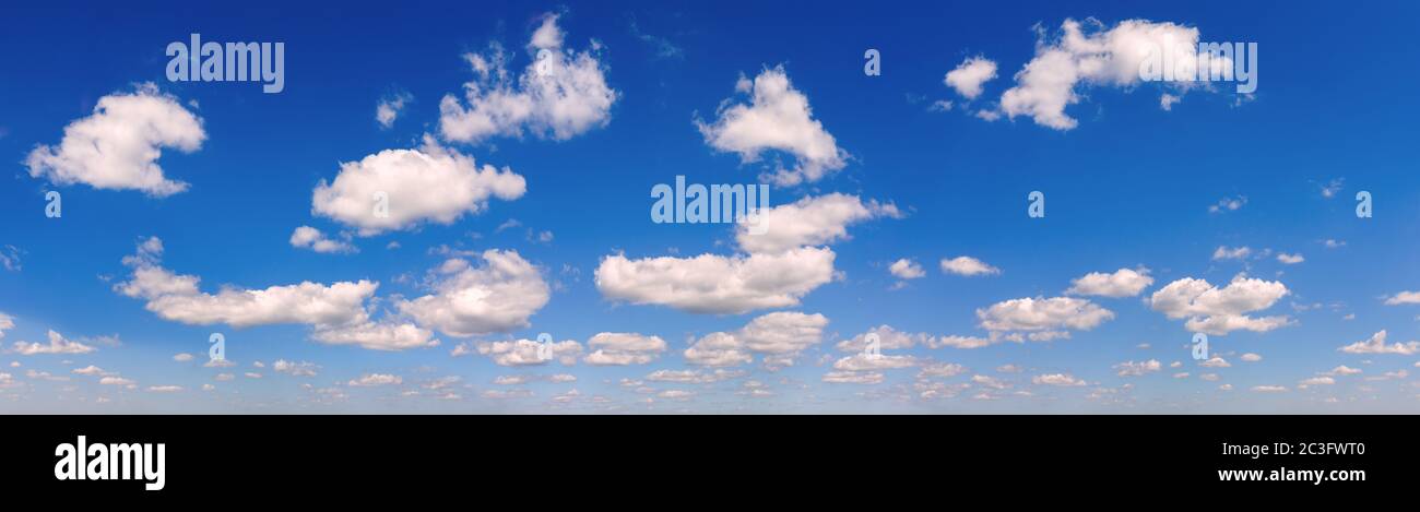 Blue sky panorama with white clouds Stock Photo - Alamy
