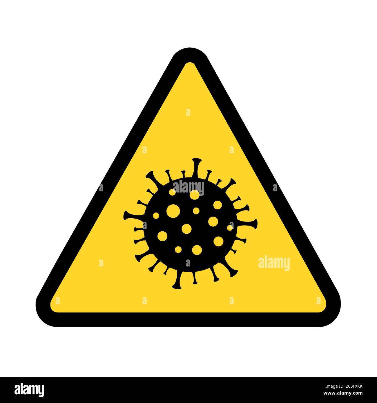Coronavirus warning sign. Pandemic outbreak medical concept. Stock Photo