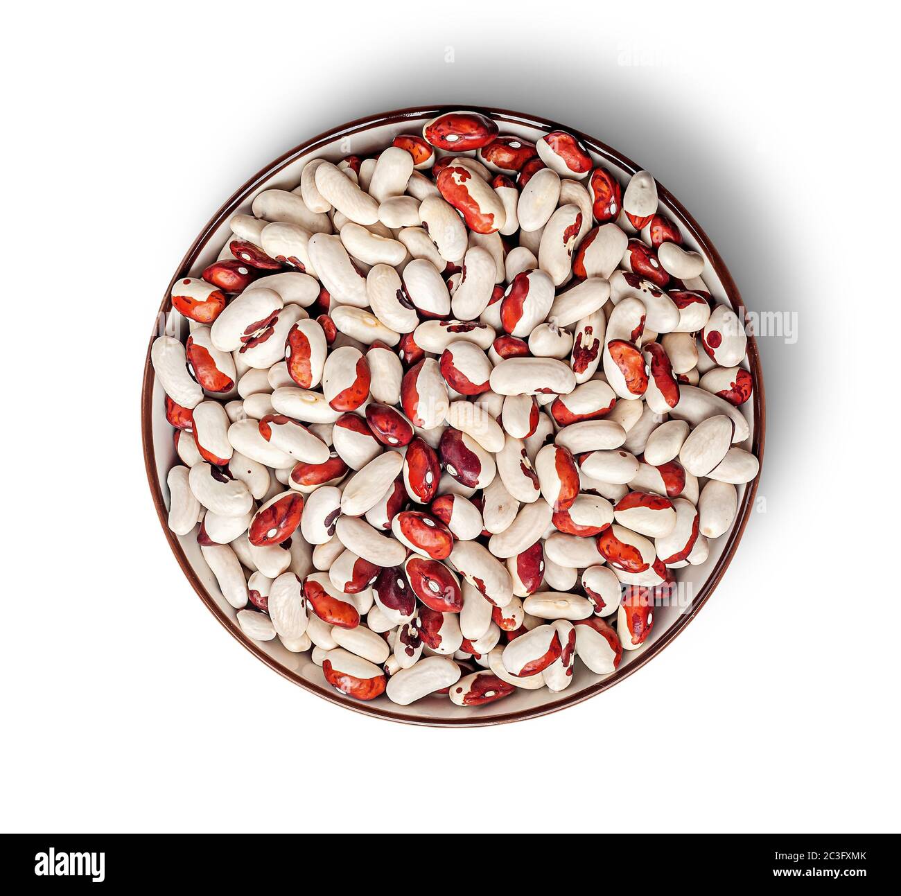 Beans in bowl top view Stock Photo Alamy