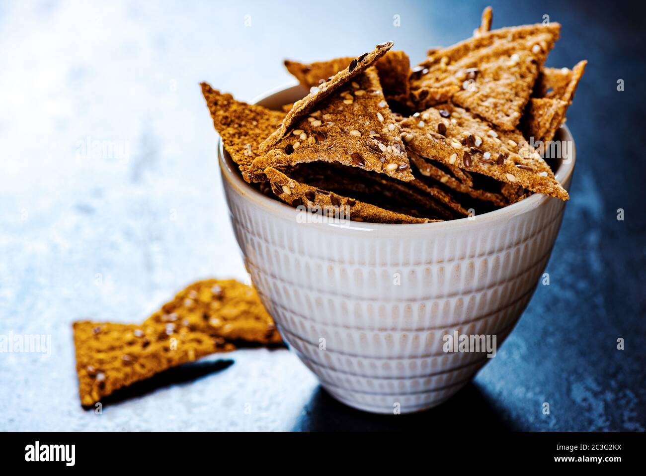 chips in bowl Stock Photo