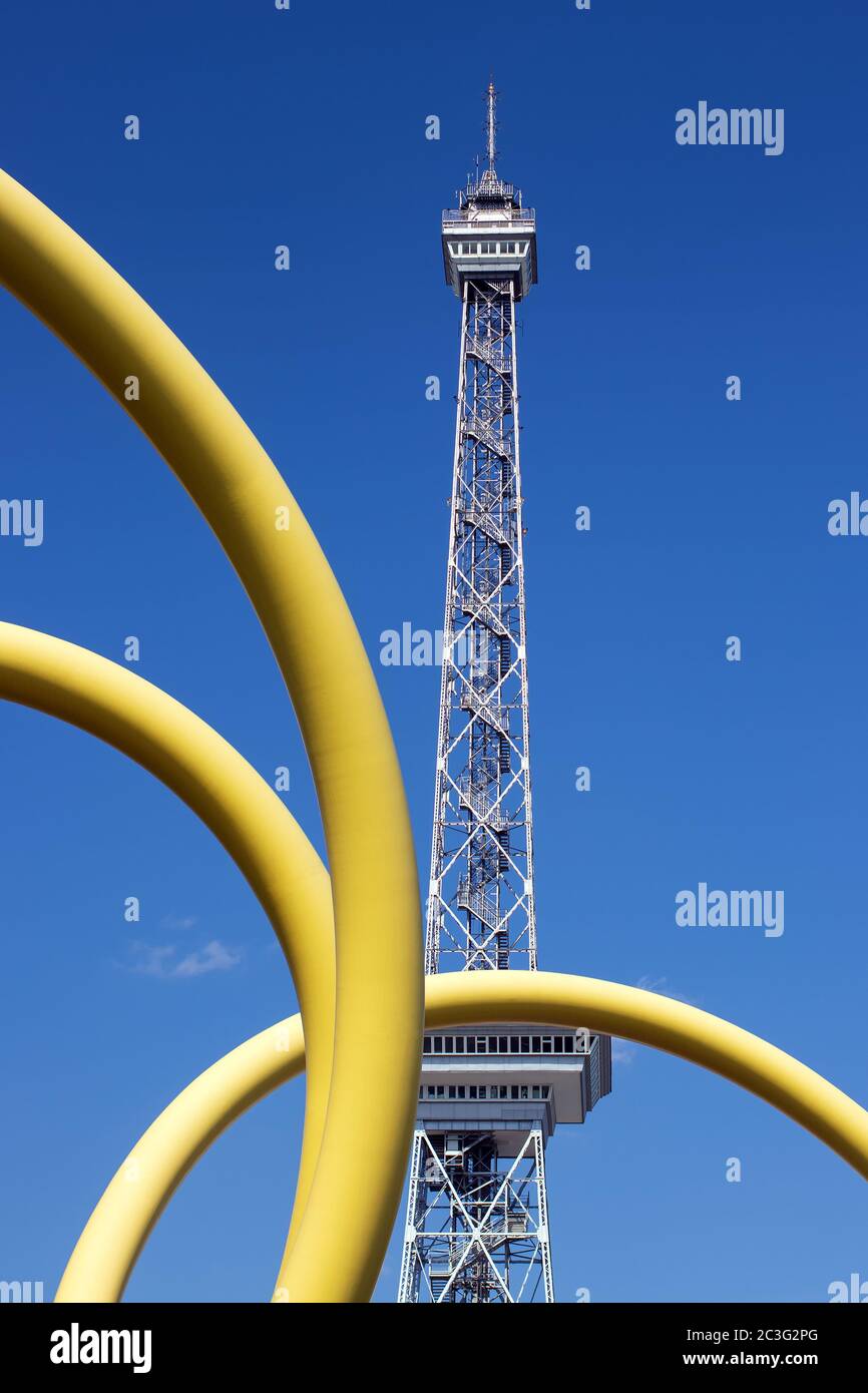 Radio tower in Berlin. Germany Stock Photo