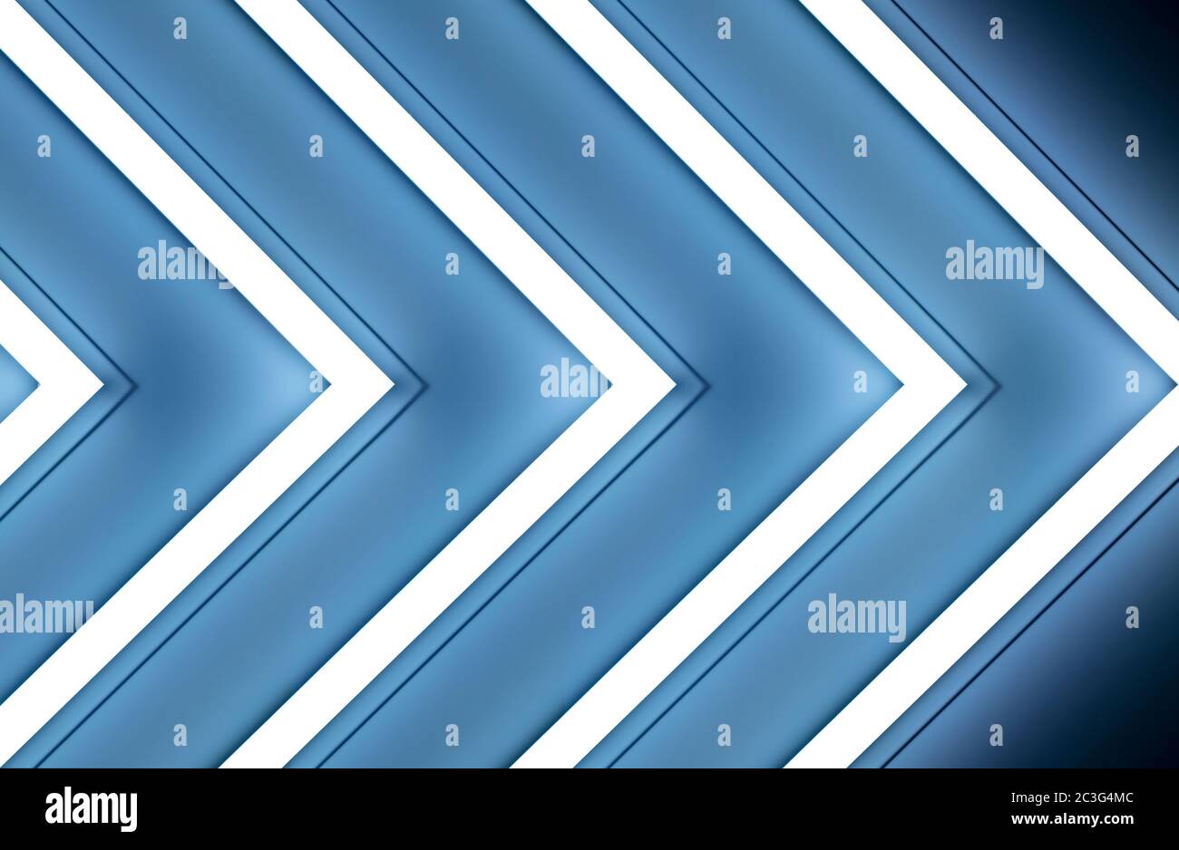neon lights, abstract background, glowing lines, blue triangular Stock Photo