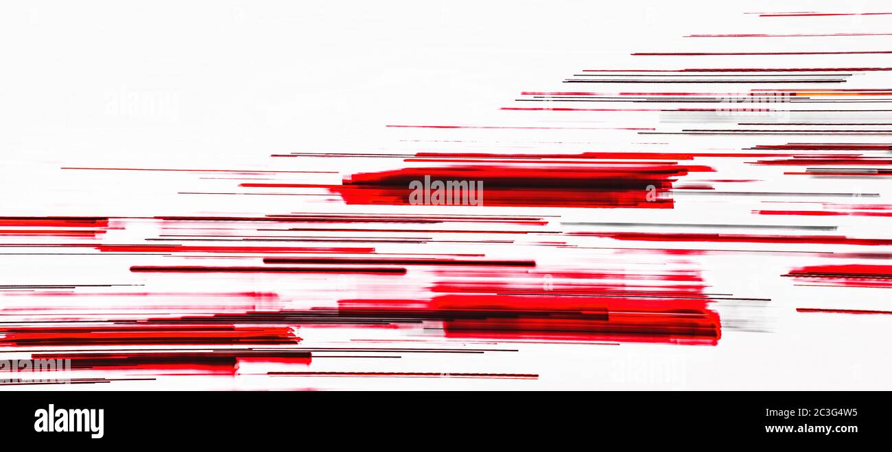red light trails on white background Stock Photo - Alamy