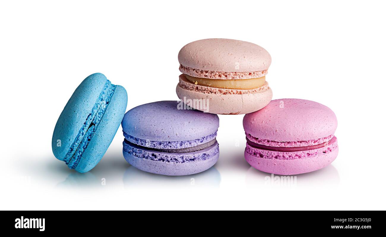 Three macaroon pyramid and one near Stock Photo