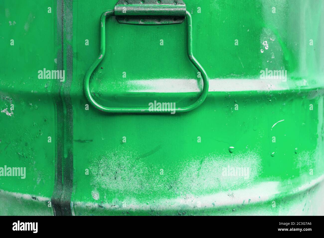 Green color can Stock Photo