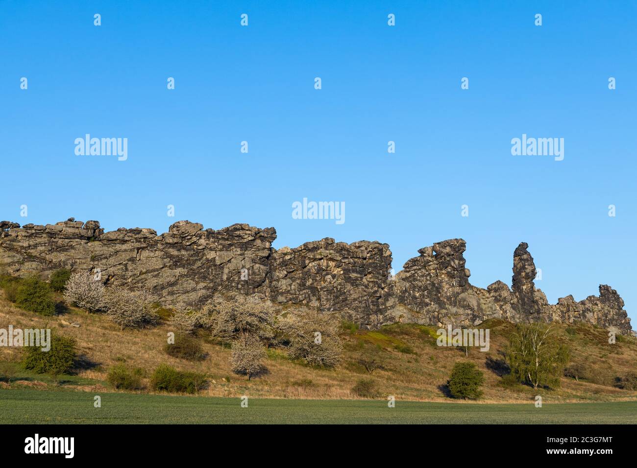 Teufelsmauer Harz rock formations Excursion destination visitor magnet Stock Photo