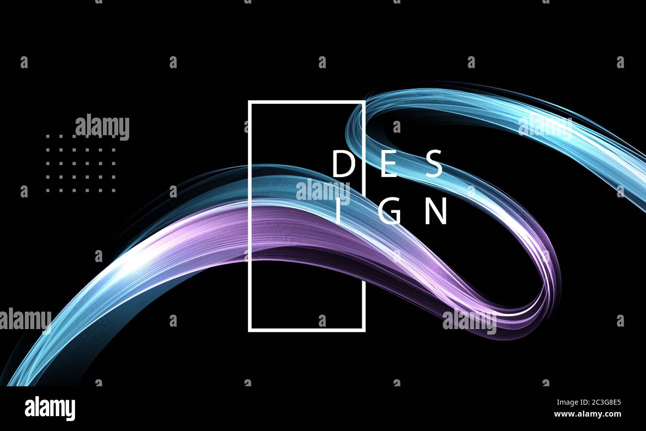 Abstract shiny color blue wave design element Stock Vector Image & Art ...
