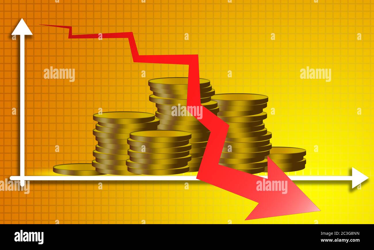 Golden 3d economic recession hi-res stock photography and images - Alamy