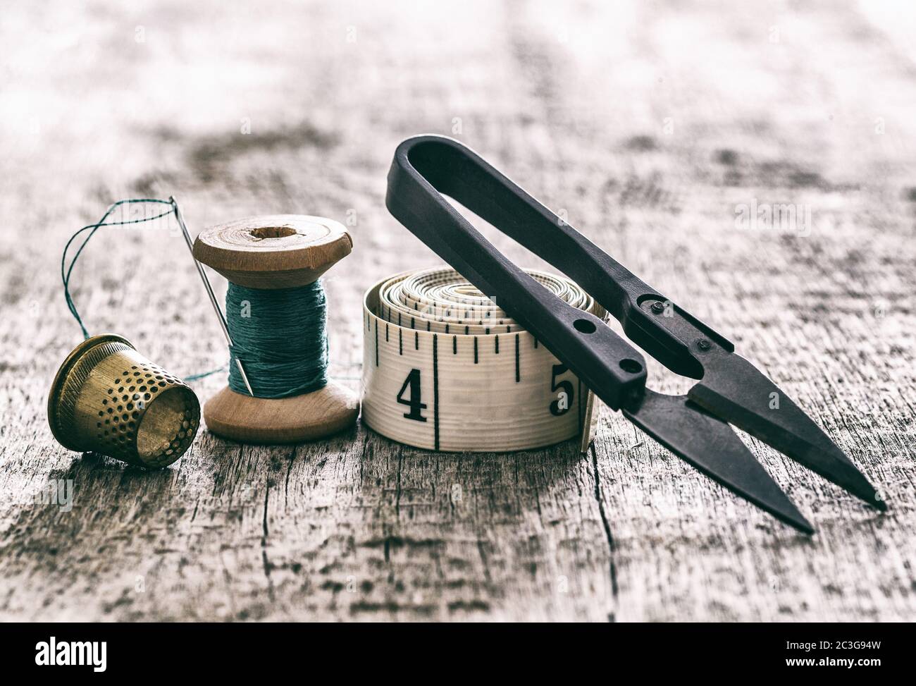 sewing tools Stock Photo