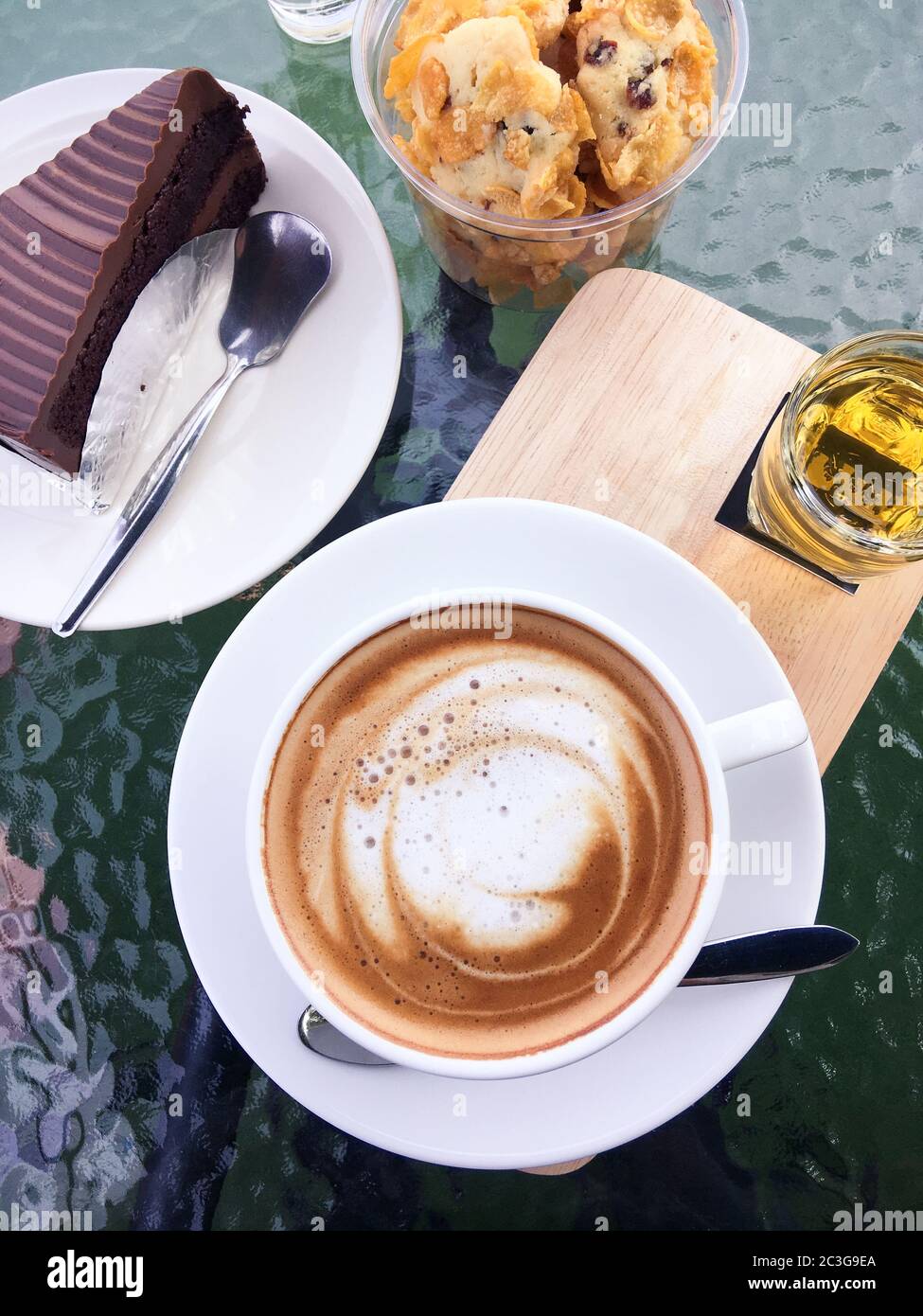 Coffee and cake chocolate Stock Photo Alamy