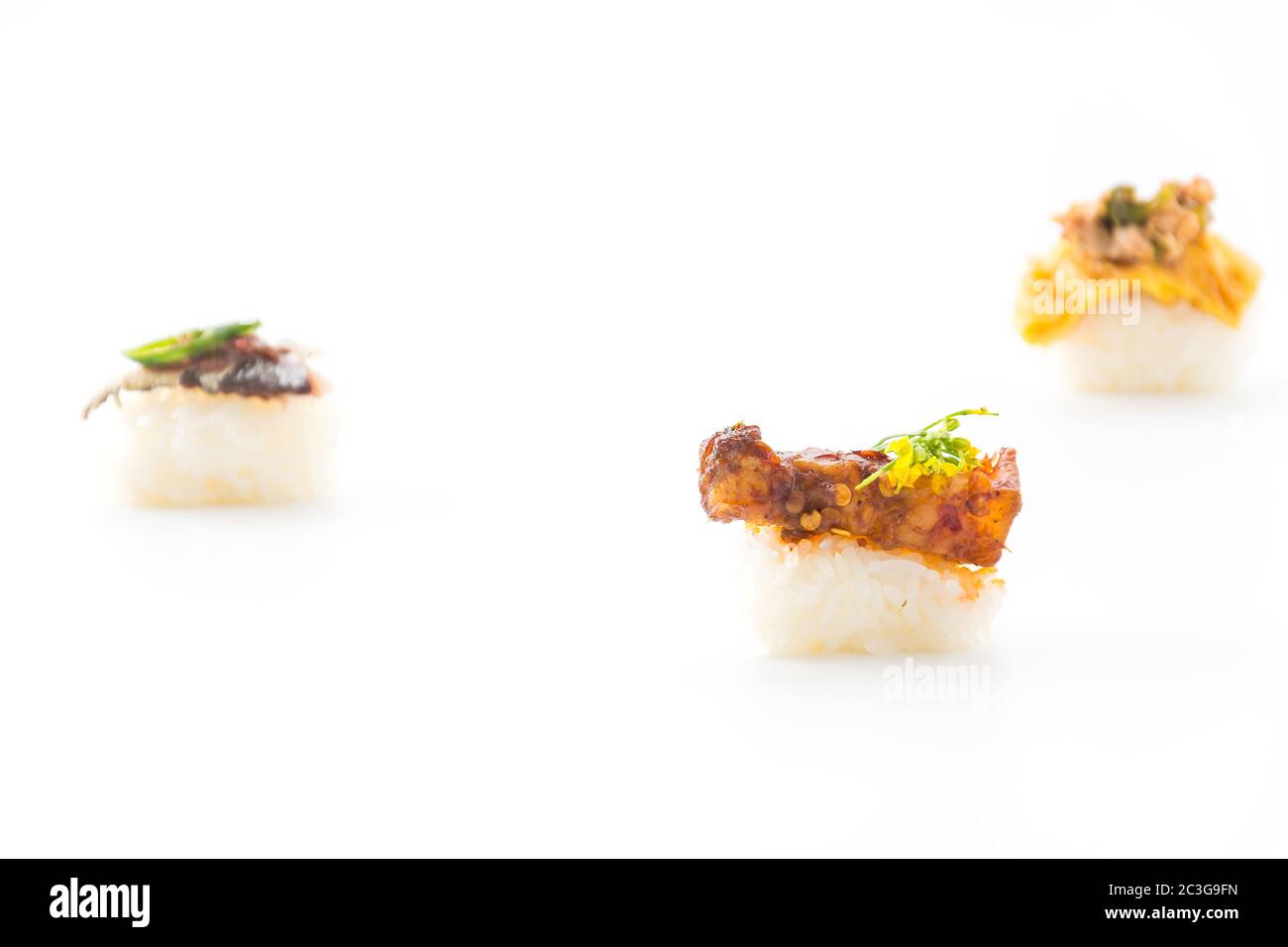 Foie gras sushi Stock Photo