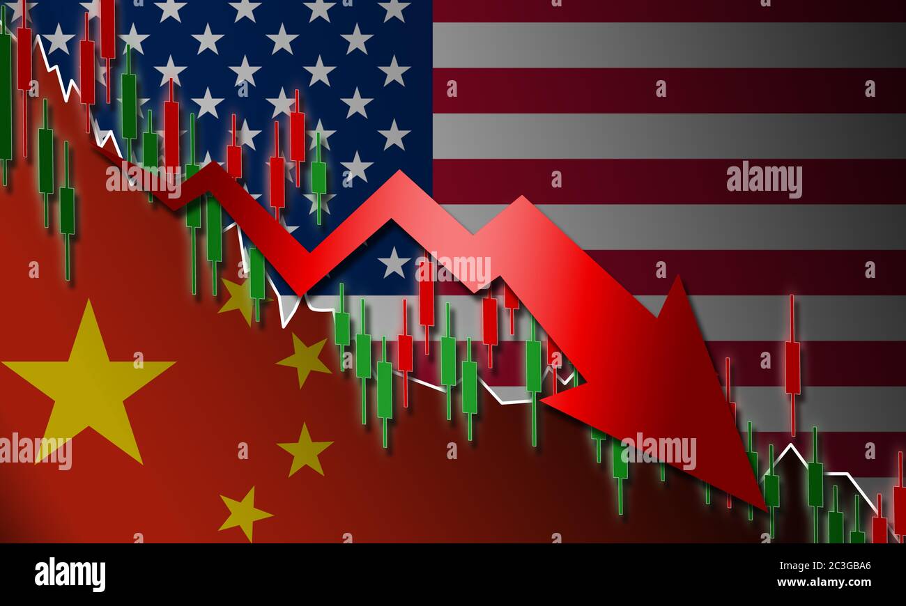 US and China trade war economy conflict, 3d rendering Stock Photo - Alamy
